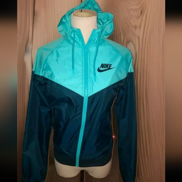 Nike Color Block windbreaker windrunner hooded xs - Picture 3 of 7